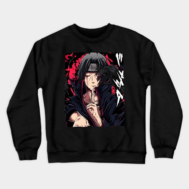 ITACHI UCHIHA MERCH VTG Crewneck Sweatshirt by xsmilexstd